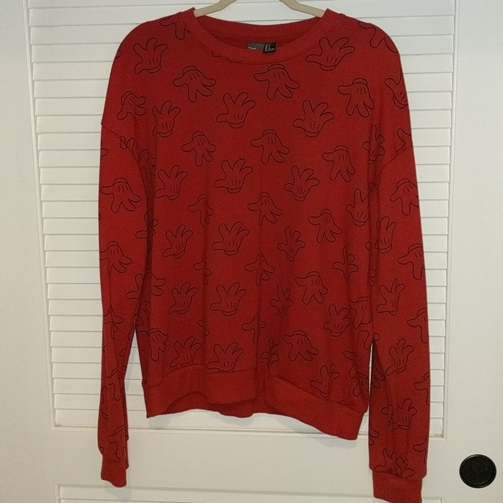 Disney Mickey Mouse gloves crewneck sweatshirt